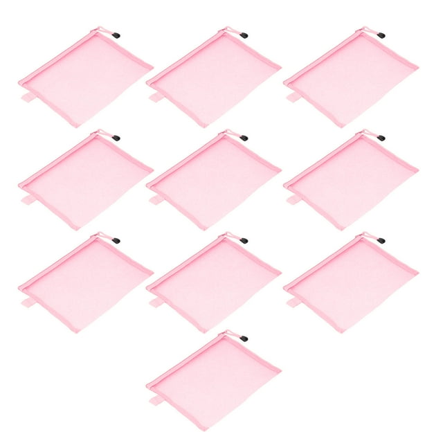 10 Pcs Pochette à Fermeture Éclair pour Documents, Imperméable et Résistante aux Déchirures, Format Papier A5, Sac Organisateur de Documents Multifonction pour Maison, Bureau, École, Bibliothèque, Voyage