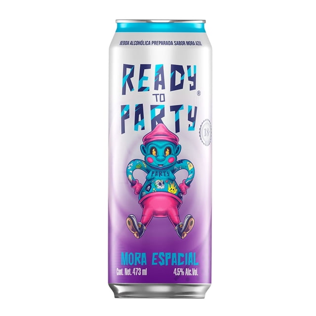Pack de 12 READY TO PARTY MORA LATA 473 ML MORA AZUL