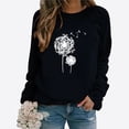 thumbnail image 4 of AJHSAKLt Lightweight Hoodies for Women's Dandelion Print Casual Fashion Sweatshirt Top Crewneck Sweatshirts Women Black, 4 of 4