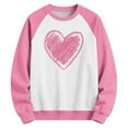 thumbnail image 4 of Tdoqot Girls Heart Print Sweatshirt- Pullover Casual Long Sleeve Cute Kids Spring Tops Watermelon Red Size 12, 4 of 5