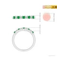 thumbnail image 6 of ANGARA Natural Square Emerald and Princess Diamond Semi Eternity Wedding Ring in 14K White Gold for Women (Size-2.2mm) | May Birthstone, Anniversary, Jewelry Gift for Women | Natural Emerald Ring, 6 of 11