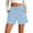 Light Blue, variant on Vivianyo HD Women's Drawstring Elastic Waist Faux Denim Shorts, Loose Fit Pull On Casual Shorts with Pockets, Women's Black, Sizes S-3XL