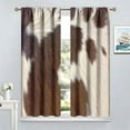 thumbnail image 4 of Cowhide Print Curtains,Brown Cow Printed Western Farm Rusitc Window Treatments for Kids Boys Girls Bedroom Living Room Window Drapes 42x63in, 4 of 6