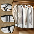 thumbnail image 5 of Aovky 40” Garment Bag, Clear Garment Bags for Hanging Clothes with 4" Gusseted,  Suit Bags for Closet Storage and Travel for Coat, Jacket, Sweater, Shirts, 4 Packs, 5 of 7
