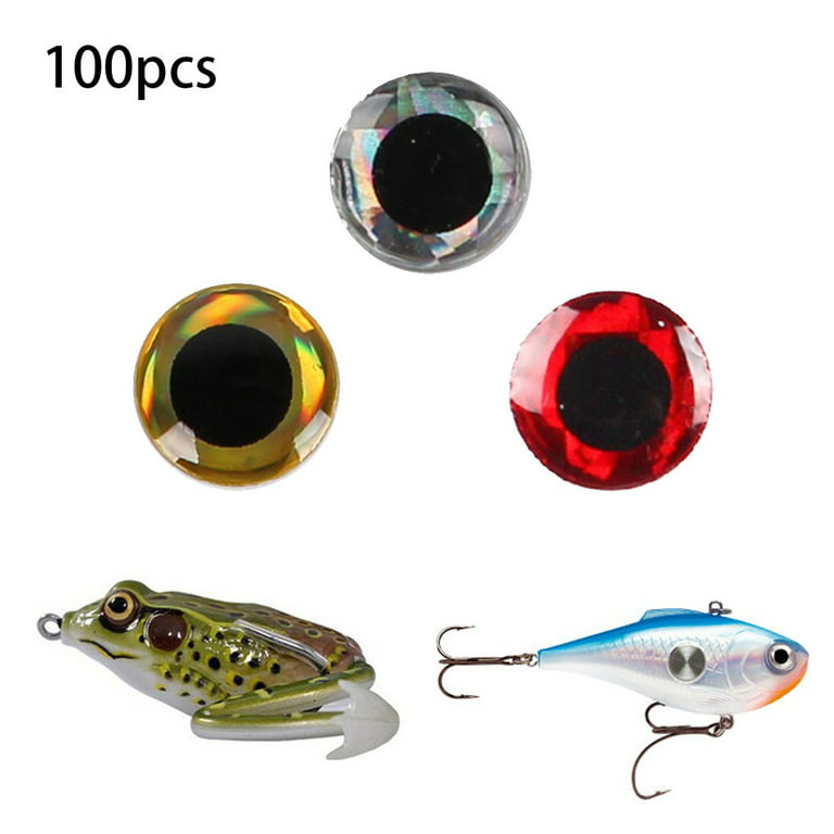 100x Fishing Lure Eyes Fish Eye Stickers Fly Tying 3D Stickers Lure  Accessories