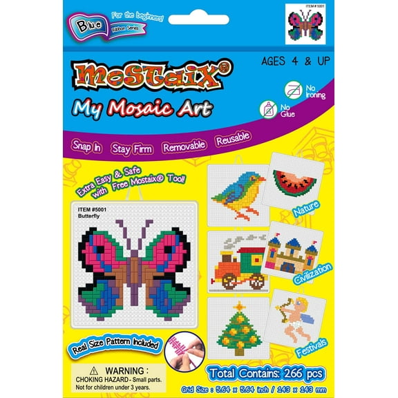 Mostaix® Blue Series Block Tile Puzzle - Butterfly