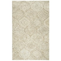 Alora Decor London 3' x 5' Trellis Brown/Gray/Rust/Blue Hand-Tufted Area Rug