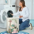 thumbnail image 4 of Easter Egg Pug Bunny Ear Welcome Spring Truck Foldable Laundry Basket Dog Lover Gifts Organizer Storage with Handles - 12002, 4 of 5