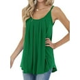 thumbnail image 3 of Innerwin Camisole Solid Color Women Tank Tops Party Sleeveless Loose Cami Green XL, 3 of 6