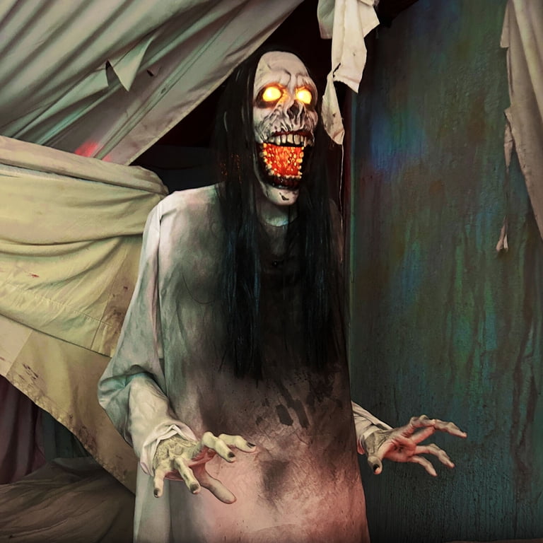 Haunted Hill Farm 5.9 ft Motion-Sensor Lurching Woman Halloween