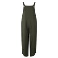 thumbnail image 4 of Women Jumpsuit with Pockets Sleeveless Wide Legs Plus Size Overalls, 4 of 8