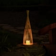 thumbnail image 6 of Wickerwise Rattan Designed Bamboo LED Lantern Lamp Battery Powered for Indoor and outdoor, 6 of 7