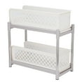 thumbnail image 4 of Cergrey 2-Layer Bathroom Sliding Basket Cabinet Organizer With Pull Out Drawers White, 4 of 8