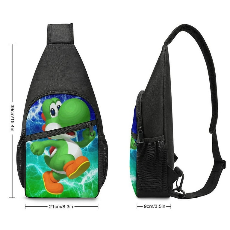Super Mario Yoshi Unisex Crossbody Bags Lightweight Sling Backpack