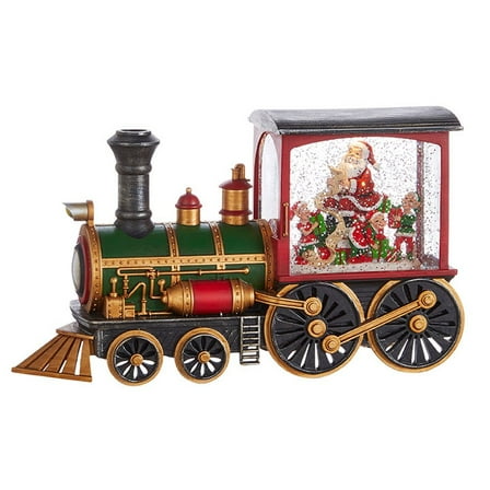 Raz Imports Holiday Water Lanterns 12.25" Santa'S List Musical Lighted Water Train - Premium Christmas Holiday Home Decor