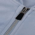 thumbnail image 5 of Forever 21 Velour Zip-Front Hoodie & Pant Set, Color- Light Blue, Size- L, 5 of 7