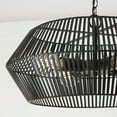 thumbnail image 6 of Capital Lighting 330341 Kaiya 4 Light 22" Wide Cage Pendant - Black, 6 of 7