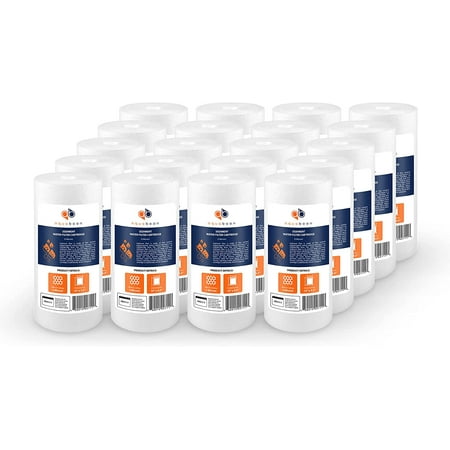 

Aquaboon 20-Pack of 5 Micron 10 Sediment Water Filter Replacement Cartridge | Whole House Sediment Filtration | Compatible with W15-PR HD-950 WFHD13001B GXWH35F GXWH30C