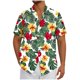 thumbnail image 2 of Blusa y camisa de manga corta con cuello vuelto Camisa casual para hombre Camisa de bolos vintage de manga corta Camisas de verano de playa cubana Camisa con botones Blusa para hombre Poliéster, 2 of 5