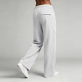 thumbnail image 5 of Trousers Pants For Women Fashion Women Casual High Waist Loose Pocket Straight Solid Long Pants White XXL, 5 of 9