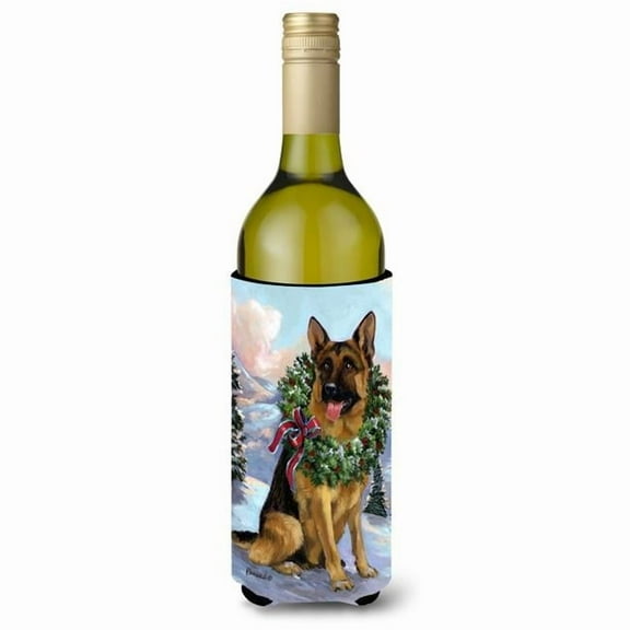 Carolines Treasures German Shepherd Christmas Honor Wine Bottle Hugger Wine Bottle multicolor