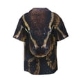 thumbnail image 6 of Lsque Ball Phyton Snake print Men's Cuban Collar Short Sleeve Shirt Summer Beachwear Casual Button Down Fashionable Vacation Leisure Shirt-Small, 6 of 7