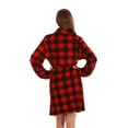thumbnail image 3 of Just Love Women's Printed Plush Robe - Soft, Warm Bathrobe for Comfortable Lounging (Buffalo Plaid - Red, 2X), 3 of 3