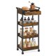 thumbnail image 1 of Carrito de almacenamiento VASAGLE, enrollable de 4 niveles con cajón, 96 cm de alto, 1 of 6