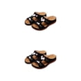 thumbnail image 3 of Jumpingount Sandalias de goma para mujer, 2 uds., perfectas para lugares de entretenimiento de verano, pantuflas para mujer, talla 5, pantuflas Type7 NO7, 3 of 6