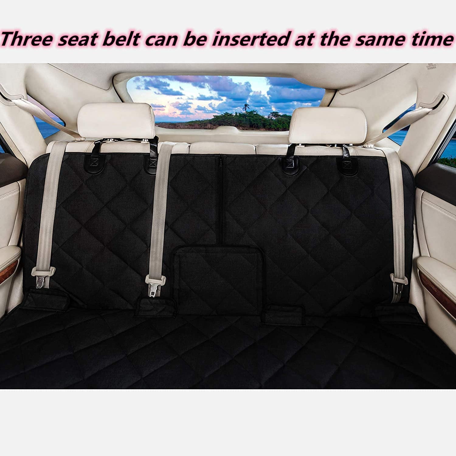 Bench Dog Car Seat Cover - Waterproof Back Seat Protector For Pets & Kids