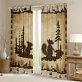 thumbnail image 2 of 2 Panels,(42Wx84L) Cute Squirrel Darkening Curtains,Hunting Bear Moose Deer Curtains Cabin Curtains,Rustic Farmhouse Insulated Thermal Curtains,Jungle Animals Window Treatments, 2 of 5