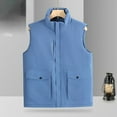 thumbnail image 6 of Men's Autumn/Winter Thickened Warm Solid Color Down Cotton Vest, 6 of 8