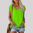 thumbnail image 2 of Women Blouses Fitted T Shirt Womens Blouses Tops Casual Short Sleeve Scrub Tops Women Long Sleeve Tee Shirt Girl Long Casual Pretty Scrub Womens Thick Tee Women's Ruffle Blouse Thin Green XL, 2 of 6