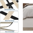 thumbnail image 3 of Twin Size Wood Platform Bed Frame, Floor-Standing No-Gap Design, Modern Minimalist No Headboard Bed Frame, Wood Slat Support, No Box Spring Needed, Easy Assembly, White, 3 of 7
