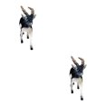 thumbnail image 3 of Baohd Figurines de Cerf Antilope Springbok Miniatures pour 3 Ans et Plus et Noir 2Set, 3 of 6