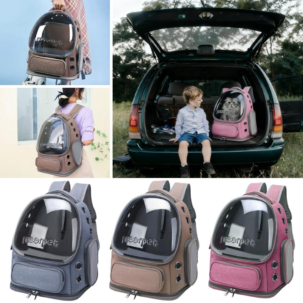 Pet Backpack Pet Carrier, 27lb Max, Large Transparent Bubble Window, Multiple Air Vents, Pet Carrier for Travel & Outdoor Adventures