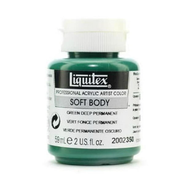 Liquitex 2002350 2 oz Corps Souple Peinture Acrylique Professionnelle Couleur Pot - Vert Profond Permanent Pack de 3