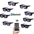 thumbnail image 4 of Leadleds LED Glasses, Bluetooth Connected Smart Glasses, USB Rechargeable Sunglasses for Party, White, 4 of 7