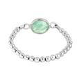 thumbnail image 5 of Stunning Round Amazonite Inlay on Sterling Silver Beaded Band Ring-8, 5 of 5