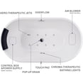thumbnail image 4 of Vanity Art 54" x 29" Acrylic Freestanding Bathtub with Air Bubble System, VAB6815-XS, 4 of 5