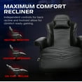thumbnail image 5 of RESPAWN 900 Console Gaming Recliner with Footrest and Lumbar Support - Comfortable Ergonomic Gaming Chair with Headrest, No Wheels, Reclining, Heavy Duty, Racing Style Video Game Chairs - Black, 5 of 8