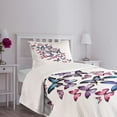 thumbnail image 5 of Ambesonne Butterfly Quilted Bedspread Set 2 Pcs, Wings Feminine, Twin Size, Blue Purple Pink, 5 of 6