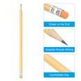 thumbnail image 3 of Uxcell Round Pencils HB Graphite Pencils with Eraser Wood Pencils Orange, 3 of 6