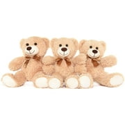 HHHC 3-Pack Teddy Bear, 3 Tan Cute Plush Stuffed Animals, 13.8 Inch Teddy Bears for Kids Boys Girls