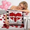 thumbnail image 5 of Dtchengua Heart Print Decorative Pillow - Red Valentine‘s Throw for Living Room, Bedroom & Festive Ambiance, 5 of 6