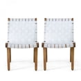 thumbnail image 6 of White CHARLOTTE LOUNGE CHAIR Acacia Wood Frame Rope Weave Outdoor Seating 20.25x28x29.75 Inch, 6 of 15