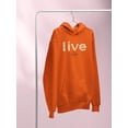 thumbnail image 3 of Live Life Daisy Lettering Hoodie Women -Image by Shutterstock, Female 3X-Large, 3 of 4