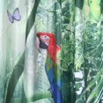 thumbnail image 3 of Cortina de ducha impermeable de 180x180 cm, poliéster para baño, 12 ganchos, 4 # pájaros de flores, 3 of 6