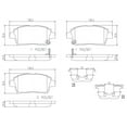 thumbnail image 4 of Brembo 2000 Toyota Celica/00-05 MR2 Spyder/01-09 Prius Front Premium NAO Ceramic OE Equivalent Pad, 4 of 4