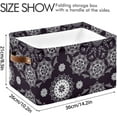 thumbnail image 4 of Coolnut 1 Pack Fabric Storage Basket Black Mandala Closet Storage Bins with Handles Foldable Baskets for Shelves Toy Organizer Home Office Decor Gifts, 4 of 7